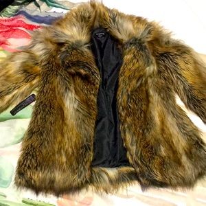 bebe Faux Fur Coat NWT